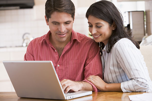 Couple with Laptop