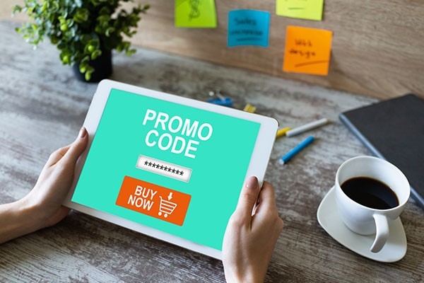 Promo Code on Tablet